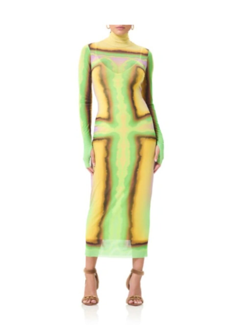 AFRM Long Sleeve Mesh Dress